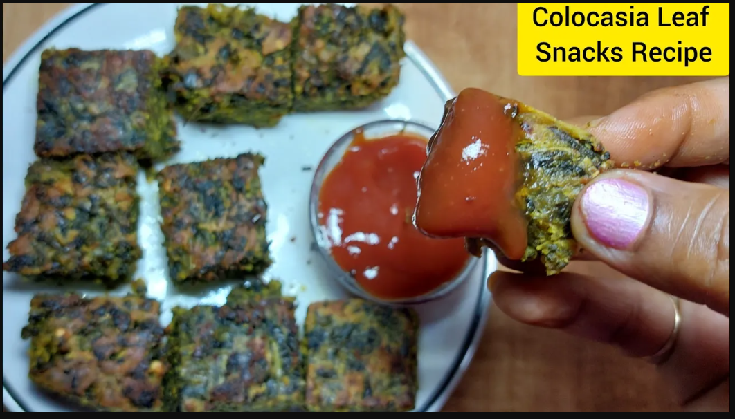 How to Make Arbi Leaves Snacks Recipe – अरबी के पत्तों की नाश्ता रेसिपी – Colocasia Leaf Snacks Recipe – Arbi Leaves Nashta Recipe Video